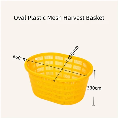 Oval skördekorg i plastnät